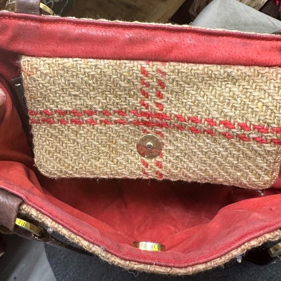 Kate Spade New York Made in Italy Plaid Wool & Leather Tote - Picture 4 of 12